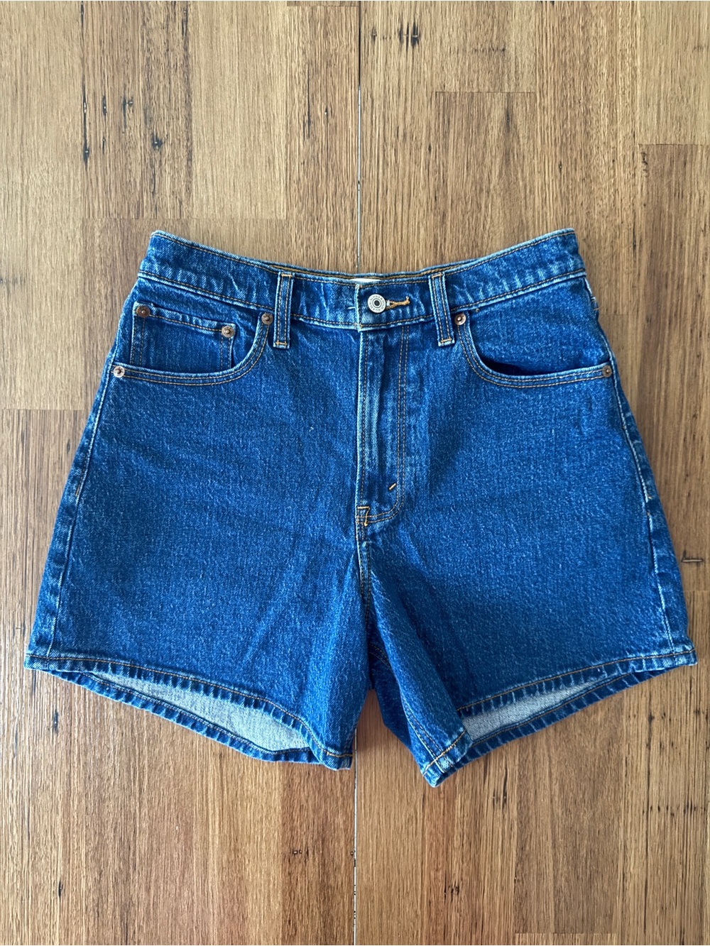 Abercrombie & Fit h High Rise Dad shorts - dark denim
